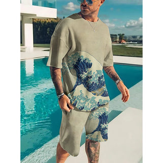 Men's 2-piece Summer Fashion Casual Short-sleeved outfit