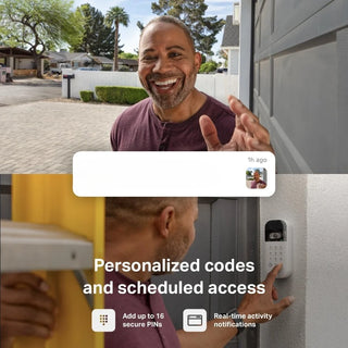 Smart Garage Door Video Keypad with Wide-Angle Camera,Customizable PIN Codes,and Smartphone Control