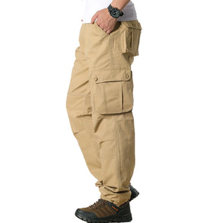Spring Military Work Overalls Cargo Pants Men Loose Straight Tactical Pant Multi-Pocket Baggy Casual Cotton Slacks Long Trousers
