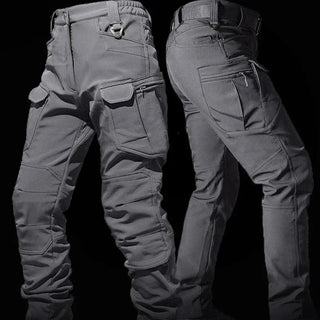 Winter Outdoor Waterproof Suits Men Tactical Windproof Hooded Jacket Fleece Warm Pants Multi-pocket  Thermal Sets Autumn