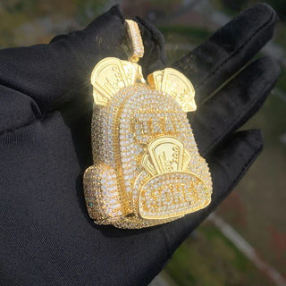 Hip Hop 5A+ CZ Stone Bling Iced Out MONEY bag Jewelry