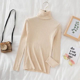 Women Fall Turtleneck Sweater Knitted Soft Pullovers Cashmere Jumpers Basic Soft Sweaters For Women 2025 Autumn Winter