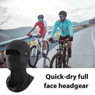 Ski Face Cover UPF 50 Sun Protection Cool Ice Silk Head Cover Elastic Fit Cycling Cap Breathable Head Sock With Glasses Holes
