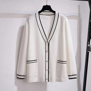Women's V-Neck Cardigan knitted sweater