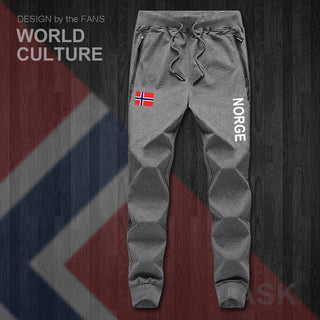 Norway Norge NOR Norwegian Nordmann NO mens pants joggers jumpsuit sweatpants track sweat fitness fleece tactical casual nation
