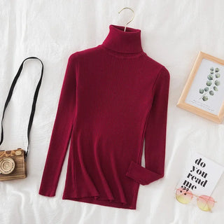 Women Fall Turtleneck Sweater Knitted Soft Pullovers Cashmere Jumpers Basic Soft Sweaters For Women 2025 Autumn Winter