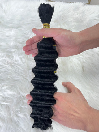 Deep Curly Bulk Human Hair Deep Wave for Boho Braids No Weft Brazilian Virgin  Bulk Human Hair for Braiding 14 To 28 Inch