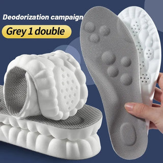 1Pair/2Pairs/4Pairs High Elasticity Latex Sport Insoles Soft Shoe Pads Arch Support Orthotic Insoles Breathable Deodorant Insole