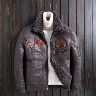 New Sheep Fleece Men's Fur Jacket