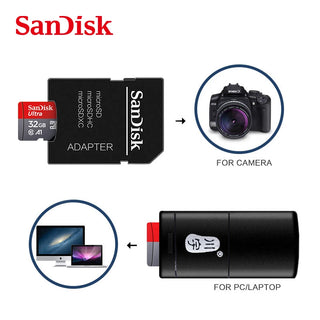 SanDisk Ultra Micro SD Memory Card TF Flash Card A1 V10 C10 U1 32GB 64G 128G 256G for Camera Phone Nintendo Switch Table