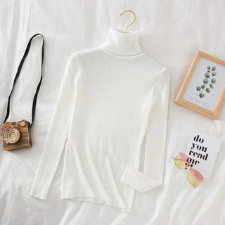 Women Fall Turtleneck Sweater Knitted Soft Pullovers Cashmere Jumpers Basic Soft Sweaters For Women 2025 Autumn Winter