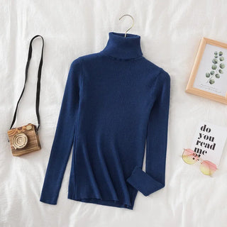 Women Fall Turtleneck Sweater Knitted Soft Pullovers Cashmere Jumpers Basic Soft Sweaters For Women 2025 Autumn Winter