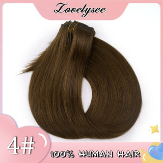 160G Thick Ends Clip in Hair Extensions Human Hair Double Weft Hair Extensions Brazilian 100% Remy Human Hair for Woman 14"-28"