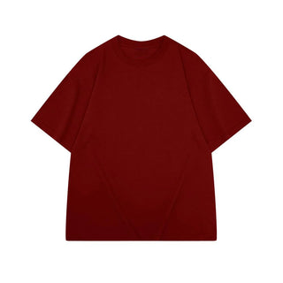 Sycpman 300grams 10.58oz Oversized Loose Heavy Weight Cotton Solid Color Drop Shoulder Short Sleeve T-shirt Men for Summer