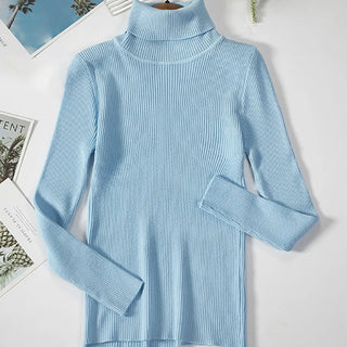 Women Fall Turtleneck Sweater Knitted Soft Pullovers Cashmere Jumpers Basic Soft Sweaters For Women 2025 Autumn Winter