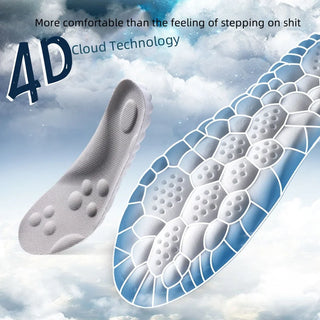 1Pair/2Pairs/4Pairs High Elasticity Latex Sport Insoles Soft Shoe Pads Arch Support Orthotic Insoles Breathable Deodorant Insole