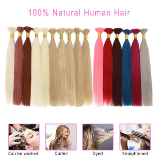 SOVO Brazilian Bulk Hair For Braiding Remy Hair Human Hair Bundles Bone Straight No Weft Natural Braiding Hair Extensions Weaves