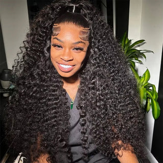 30 34 inch Deep Wave Transparent Lace Frontal Human Hair Wigs For Black Woman Brazilian 13x4 Lace Front Wig Human Hair Beidwin