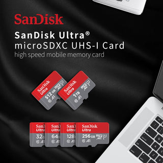 SanDisk Ultra Micro SD Memory Card TF Flash Card A1 V10 C10 U1 32GB 64G 128G 256G for Camera Phone Nintendo Switch Table