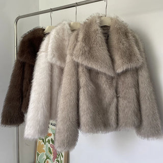 New Fashion Fluffy Fur Coat