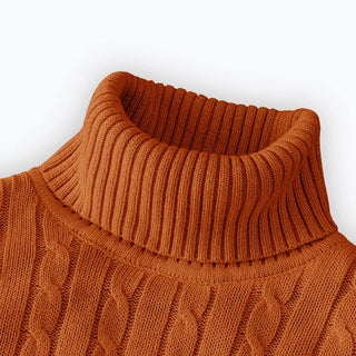 2025 New Men's High Neck Sweater Solid Color Pullover Knitted Warm Casual Turtleneck Sweatwear Woolen Mens Winter Outdoor Tops