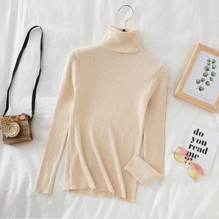 Women Fall Turtleneck Sweater Knitted Soft Pullovers Cashmere Jumpers Basic Soft Sweaters For Women 2025 Autumn Winter