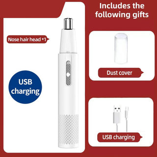 1pcProfessional Nose Hair Trimmer - Compact & Portable,USB Rechargeable Gentle on SkinWaterproof Blades for Easy Cleaning