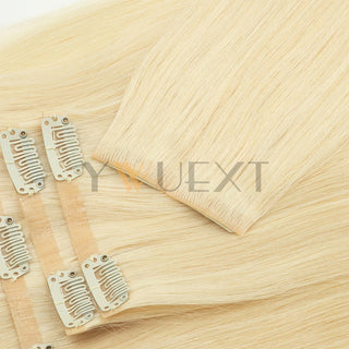 Invisible Clip in PU Human Hair Extension 12''-24'' Natural Straight Hair 7pcs/set Machine Remy Hair For Women 100g-120g