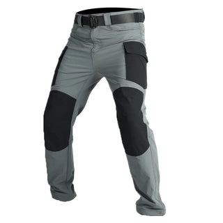 2024Men's Tactical Trousers Slim Pants Outdoor Overalls Straight Training Multiple Pockets Hiking Fishing Casual Pants Quick Dry