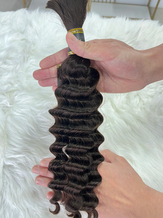Deep Curly Bulk Human Hair Deep Wave for Boho Braids No Weft Brazilian Virgin  Bulk Human Hair for Braiding 14 To 28 Inch