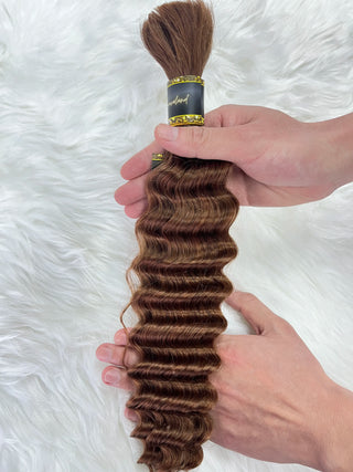 Deep Curly Bulk Human Hair Deep Wave for Boho Braids No Weft Brazilian Virgin  Bulk Human Hair for Braiding 14 To 28 Inch