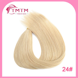 Straight Bulk Human Hair Extensions Brazilian Remy Human Hair No Weft 16-28 Inch Pre-Colored Copper Brown Bulk Hair For Braiding