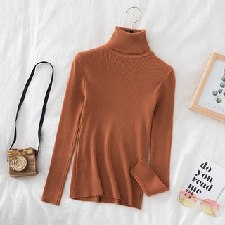 Women Fall Turtleneck Sweater Knitted Soft Pullovers Cashmere Jumpers Basic Soft Sweaters For Women 2025 Autumn Winter