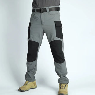 2024Men's Tactical Trousers Slim Pants Outdoor Overalls Straight Training Multiple Pockets Hiking Fishing Casual Pants Quick Dry