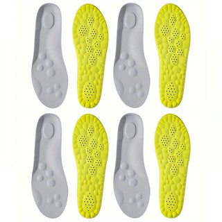 1Pair/2Pairs/4Pairs High Elasticity Latex Sport Insoles Soft Shoe Pads Arch Support Orthotic Insoles Breathable Deodorant Insole