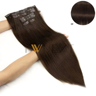 Invisible Clip in PU Human Hair Extension 12''-24'' Natural Straight Hair 7pcs/set Machine Remy Hair For Women 100g-120g