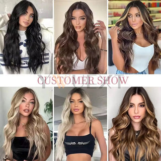 Invisible Clip in PU Human Hair Extension 12''-24'' Natural Straight Hair 7pcs/set Machine Remy Hair For Women 100g-120g