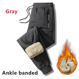 Clearance_Winter Sweatwear Men Plush Thick Fleece Sweatpant Lambswool Thermal Trousers Casual Pants Waterproof Windproof Warm Co