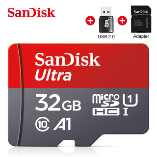 SanDisk Ultra Micro SD Memory Card TF Flash Card A1 V10 C10 U1 32GB 64G 128G 256G for Camera Phone Nintendo Switch Table