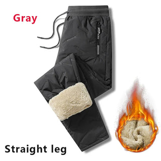 Clearance_Winter Sweatwear Men Plush Thick Fleece Sweatpant Lambswool Thermal Trousers Casual Pants Waterproof Windproof Warm Co