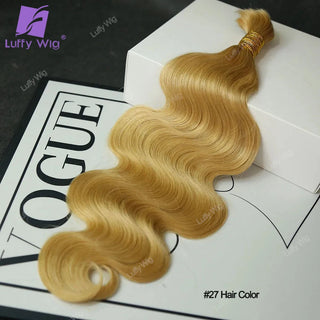 Body Wave Human Hair For Braiding Burmese Remy Braiding Hair Bulk No Weft Double Drawn Bundles Color 30 613 Boho Box Braids Hair