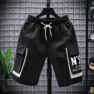 Mens Cargo Shorts Bermuda Short Pants for Men with Pockets Draw String Distressed Jorts Comfortable Strech Elastic Waist Homme