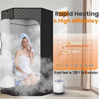 Portable Steam Sauna for Home, Personal Sauna Box for Home, Home Sauna Tent with 1000W 3L Steam Generator, 99 Minute Timer