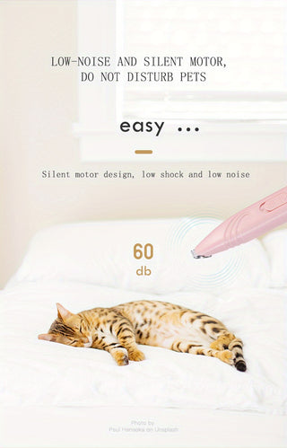 1pc Electric Pet Clippers Cats Dog Foot Hair Trimmer USB Charging Pet Paw Hair Clipper Shaver Grooming Machine Pets Products