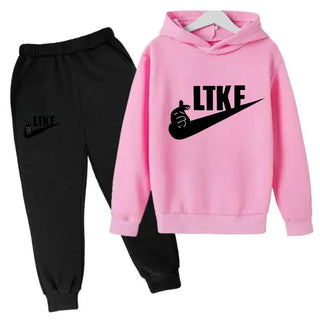 Hot Brand Designer Print Children Sport Hoodie+Pant Suit 2pcs Set Kids Boy Girl Clothing Spring Autumn Casual Fashion Tracksuit