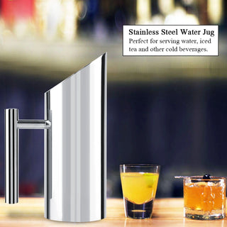 Stainless Steel Jug Stainless Steel  with Ice Guard Cold Drinking Pitcher Home Hotel Serving Tool