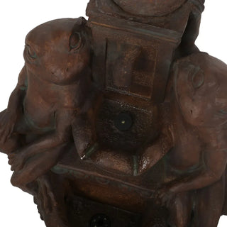 37.25 High Elaine Sapos Fountain Rustic MultiBrown Hand Crafted Resistant Floor Fountain with Light