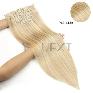 Invisible Clip in PU Human Hair Extension 12''-24'' Natural Straight Hair 7pcs/set Machine Remy Hair For Women 100g-120g