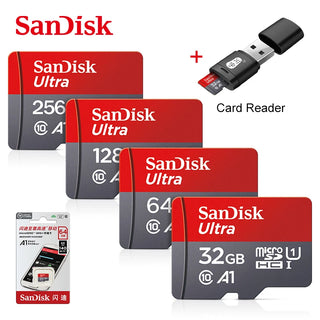 SanDisk Ultra Micro SD Memory Card TF Flash Card A1 V10 C10 U1 32GB 64G 128G 256G for Camera Phone Nintendo Switch Table