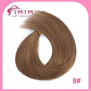 Straight Bulk Human Hair Extensions Brazilian Remy Human Hair No Weft 16-28 Inch Pre-Colored Copper Brown Bulk Hair For Braiding